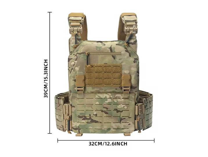 Nouveau gilet de combat 6094 gilet tactique léger et détachable rapide découpé au laser équipement noir pour transporter une plaque de protection