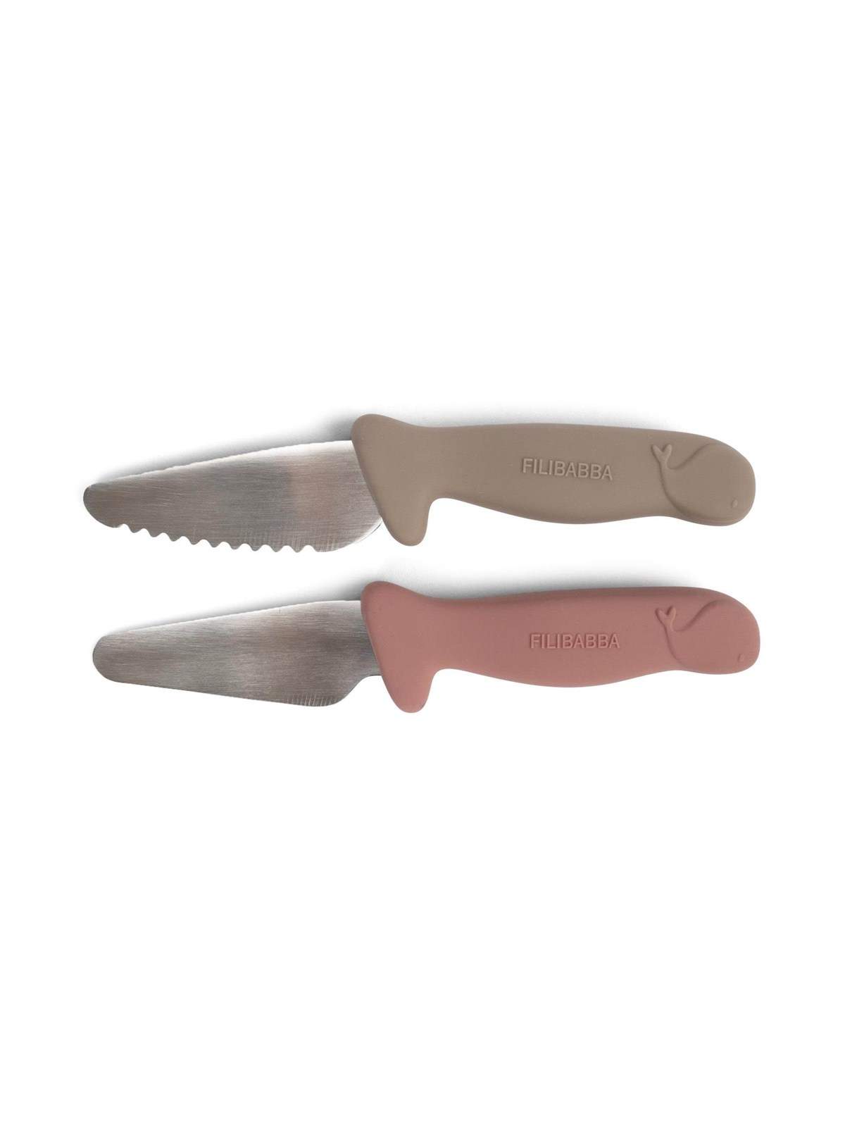 Filibabba Kochmesser für Kinder - 2er Pack - Warm Grey + Rose