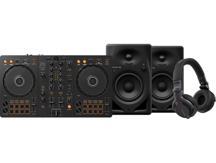 Pioneer DJ DDJ-FLX4 + Pioneer DJ HDJ-CUE1 + Pioneer DJ DM-40-BT