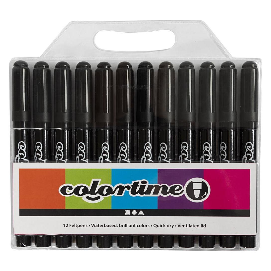 Creativ Company Zwarte Jumbo Stiften, 12st. (12x) (5707167883631)
