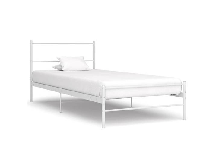 vidaXL Bettgestell vidaXL Bett Weiß Metall 90x200 cm