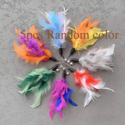 Inspire Curations Interactive Feather Cat Toy Replacement Set 3PCS 5PCS Refill Pack 5pcs Random Color
