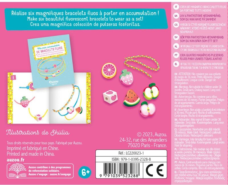 Mon superbe bijou : Ma petite accumulation de bracelets fluos - Auzou