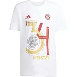 ADIDAS Herren Fanshirt FCB Championship Winner für Männer, Größe S in Weiß Weiß