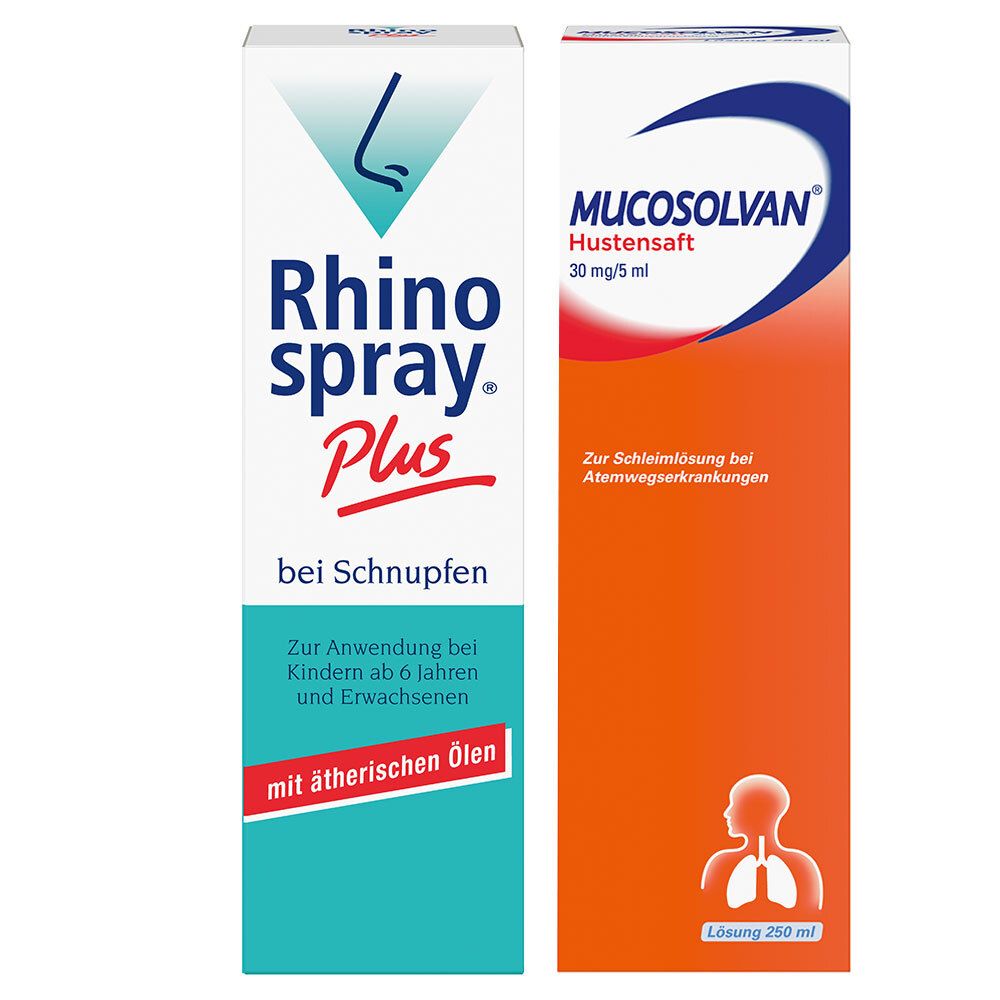 Erkältungsset Rhinospray plus + Mucosolvan Hustensaft 1 St Set