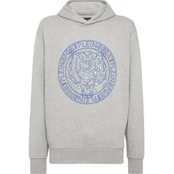 PLEIN SPORT Hoodie TIGER, Größe XS in Grau 1008