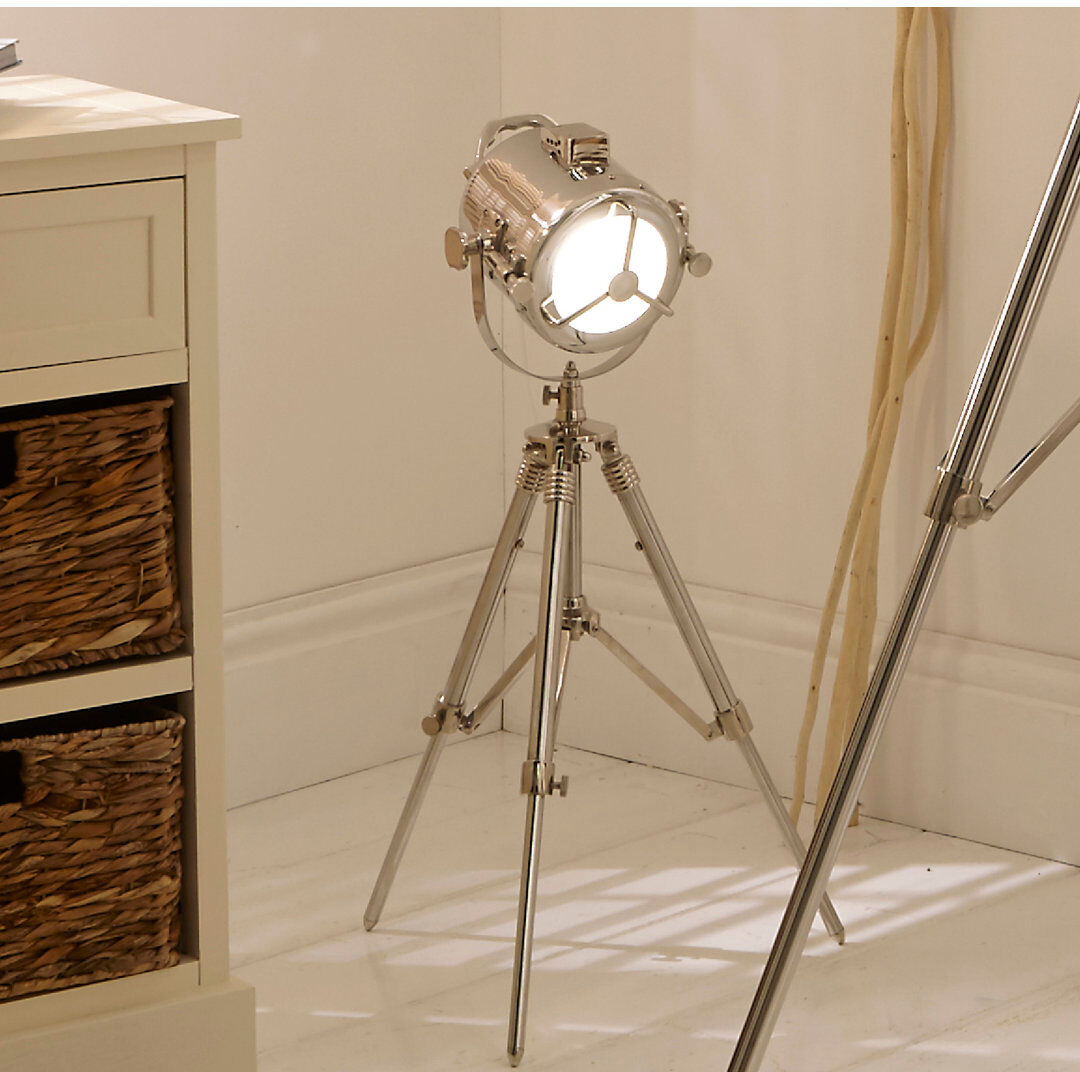 Rio Barrackville Tripod Nickel 67cm H X 38cm W X 33cm D