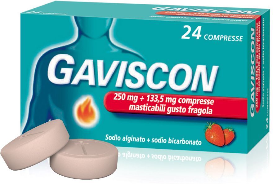 RECKITT BENCKISER H.(IT.) SpA Gaviscon, Compresse Masticabili Gusto Fragola, 24 Compresse
