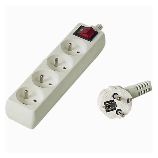 PremiumCord PP4K-07 power extension 4 AC outlet(s) White (4x, CEE 7/3, Typ 13, 7 m) (PP4K-07)