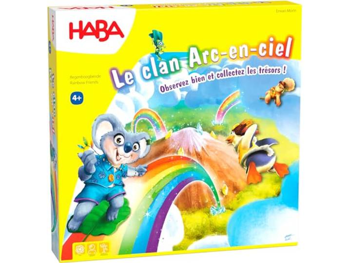 HABA Clan Regenboog gezelschap-verzamelspel en schatting van afstanden - 4 jaar en ouder, 306176, kleurrijk