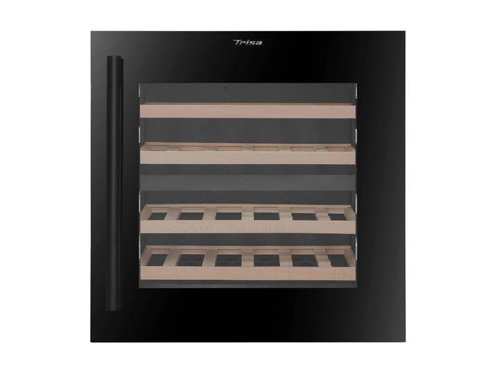 TRISA Weinkühlschrank Dual Zone Rechts , Energieeffizienz: G, schwarz, B:56,5cm H:59,8cm T:59cm, Weinkühlschränke, Holzart: Buche (Fagus sylvatica)/ China, Weinkühlschrank
