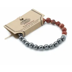 Faceted Gemstone Bracelet - Magnetic Red Jasper