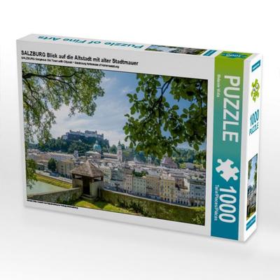 CALVENDO Puzzle SALZBURG Blick auf die Altstadt mit alter Stadtmauer | 1000 Teile Lege-Größe 64x48cm Foto-Puzzle für glückliche Stunden