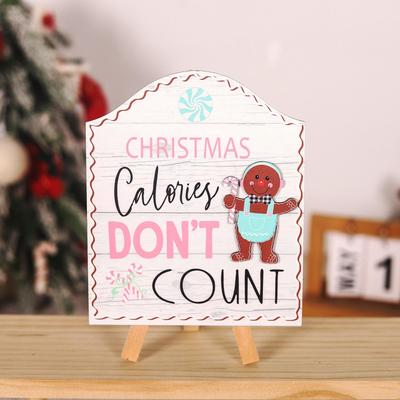 Inspired Deals Rustic Christmas Wooden Sign Cookie Man Welcome Door Hanger For Holiday Home Decor white