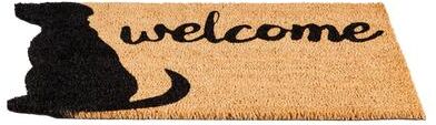 Evergreen 28 in. x 16 in. Dog Welcome Shaped Coir Mat