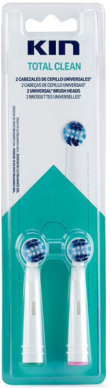 Kin Total Clean tête de brosse à dents électrique universelle 2 unités