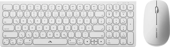 Alogic Tastatur mit Maus Wireless USB-C weiß