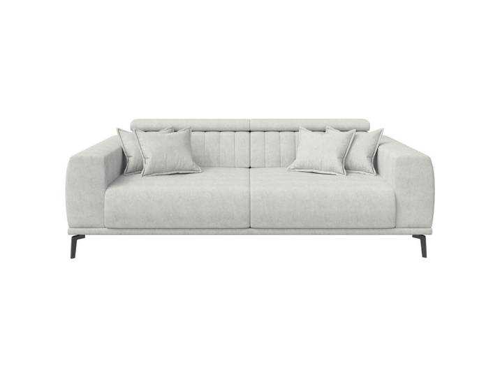 Carryhome 3-Sitzer-Sofa, Natur, Metall, Füllung: Schaumstoff, 240x80x113 cm, Rücken echt, Wohnzimmer, Sofas & Couches, Sofas, 3-Sitzer Sofas