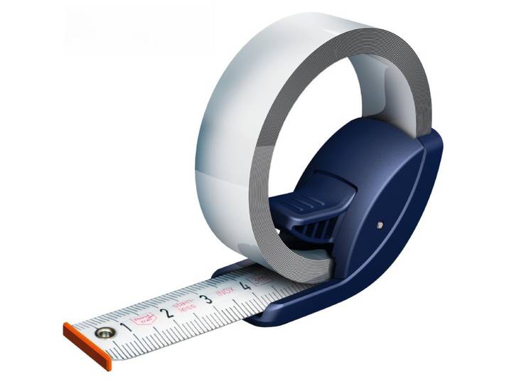 Mètre à ruban en acier, peut être placé à plat sur le bureau, mesure avec précision 2 m, outil de mesure simple pour la maison.