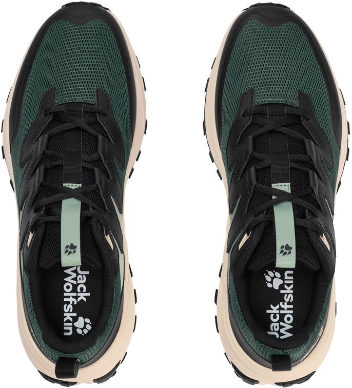 Wanderschuh JACK WOLFSKIN "PS TRAIL LOW M", Herren, Gr. 42, grün (sago palm), Synthetik, Schuhe Wanderschuh, Outdoorschuh, Trekkingschuh sago palm 42