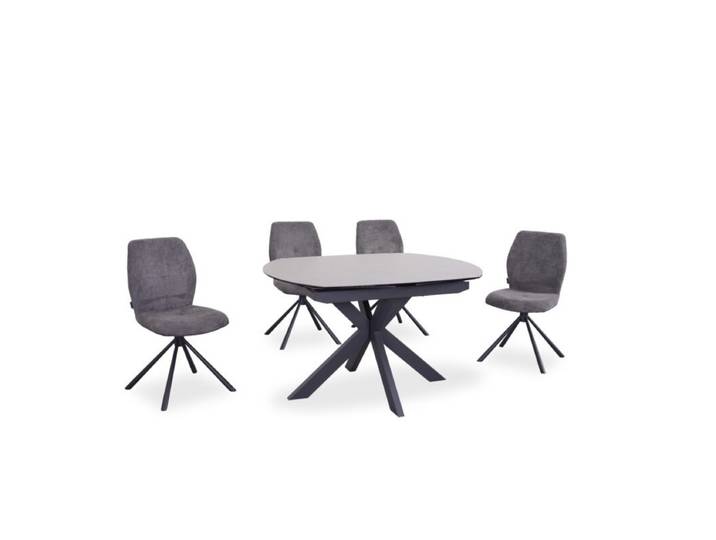 Trendstore Meggie &amp; Manoa Essgruppe 5-tlg. mit 4 Stühlen - opti