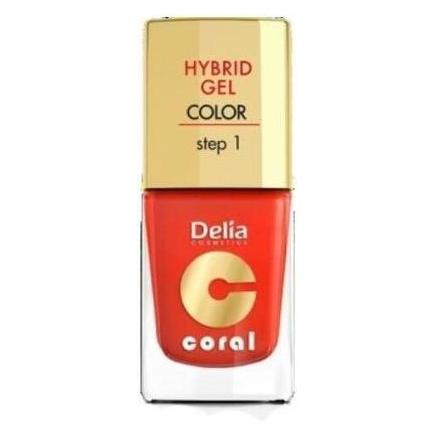 Delia Cosmetics Cosmetics Coral Hybrid Gel Nail Polish No. 14 Orange Red 11ml (Orange-Rot, Gel-Effekt Nagellack) (40949102)