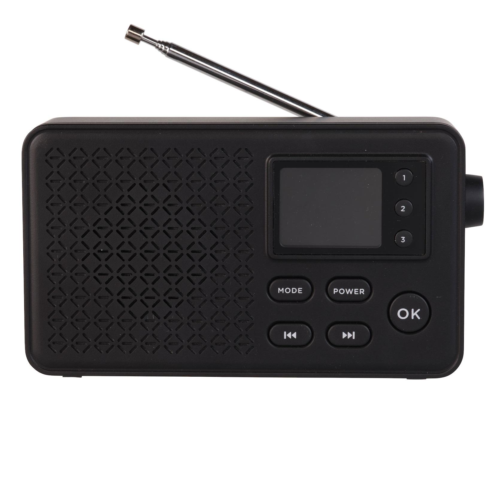 Denver DAB-57 DAB+/FM Radio –Bluetooth, Wecker, Akkubetrieb, schwarz