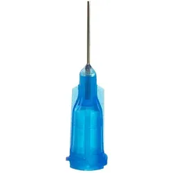 S•K•S Dosiernadel 22G Kunststoff-Stahl, Blau, Innendurchmesser (ID): 0,41 mm, Außendurchmesser (AD): 0,71 mm, Nadellänge: 13 mm, Gesamtlänge: 30 mm, 1 Pack = 25 Stück