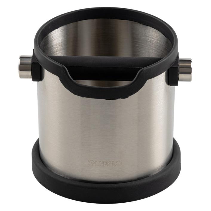 Sorso Barista-Kaffeesatzbehälter, Edelstahl - Silber (SorsoKnockBox)