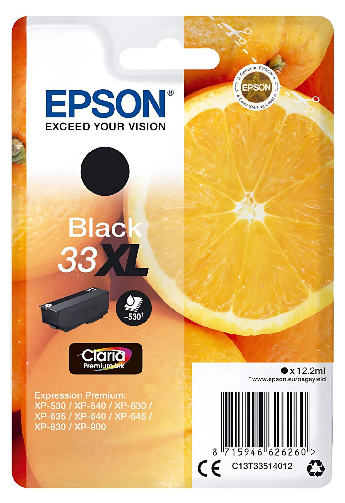 Epson T3351 XL Black - Orange Inktcartridge C13T33514012