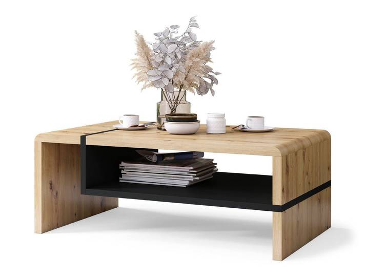 designimpex Couchtisch Design Wohnzimmertisch Folk 01 Tisch mit Ablagefläche