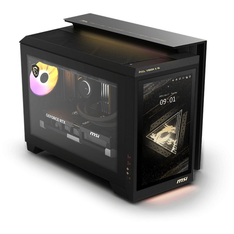 MSI MEG Vision X AI 2NVV7-009AT (schwarz/transparent, Windows 11 Home)
