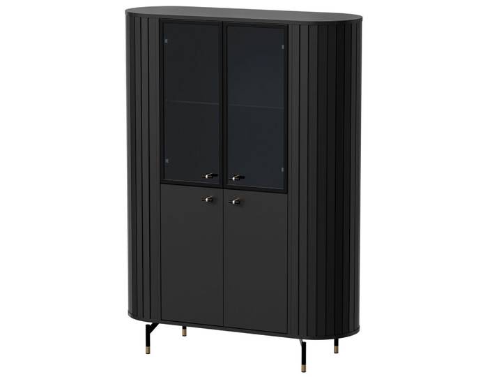 VITRINE Zante Schwarz 112 cm