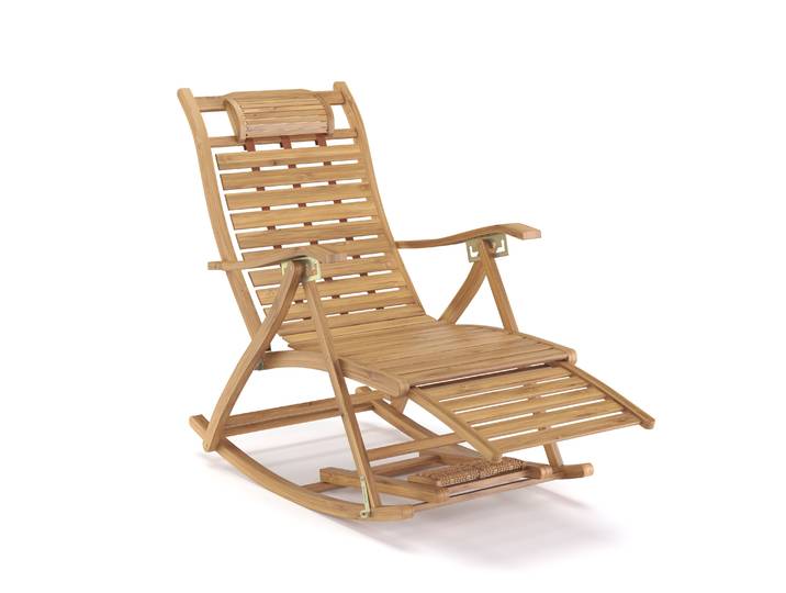 Sonnenliege Schaukelstuhl Holz BARCELONA klappbar