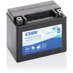 Exide AGM Ready AGM12-10 YTX12-BS Motorradbatterie 10Ah (DIN 51012)