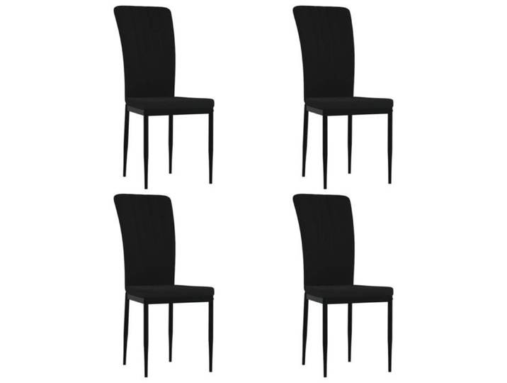 Chaises Salle à Manger/Chaise de Cuisine - Noir - Moderne Chaises à manger - [4 pièces] - Noir Velours N941140