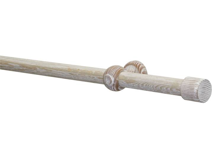 Gardinenstange GARDINIA Set Shorty , braun (castell, eiche), L:200cm Ø:25mm, Holzwerkstoff, Gardinenstangen, Gardinenstange