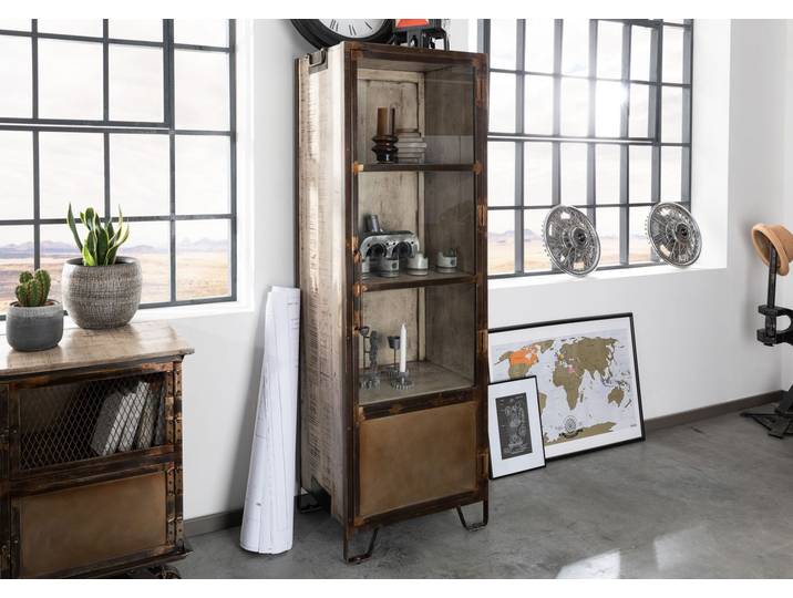 Vitrine 60x40 Manguier laqué Brun HEAVY INDUSTRY #240