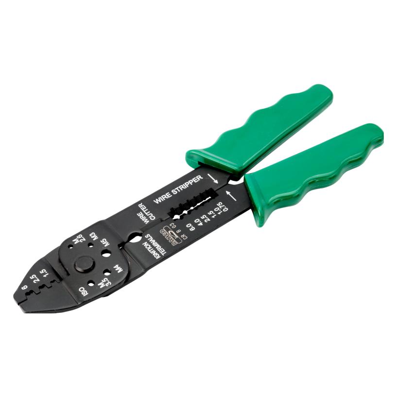 Irimo Zangen mit grünem Griff für das Crimpen/Schneiden/Abisolieren 14 AWG - 10 AWG (220 mm) (CR B 03)