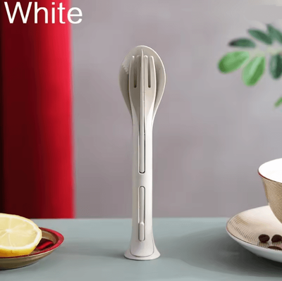 Inspire Essentials EcoTravel Portable Tableware Set white