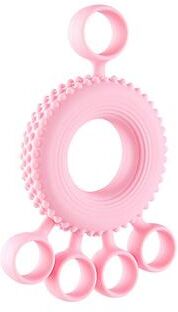 Healfit Counter Finger Flexibility Finger Exerciser, Silicone Grip Strength Trainer, Hand Grip Strengthener, Anti Slip Exercise Tool pink