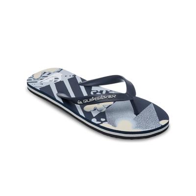 Sandale QUIKSILVER "Molokai Art", Herren, Gr. 6(39), blau (schwarz 6), Obermaterial: 100% Synthetik, Futter: 100% Synthetik, Laufsohle: 100% Schwammgummi., Schuhe Sandale