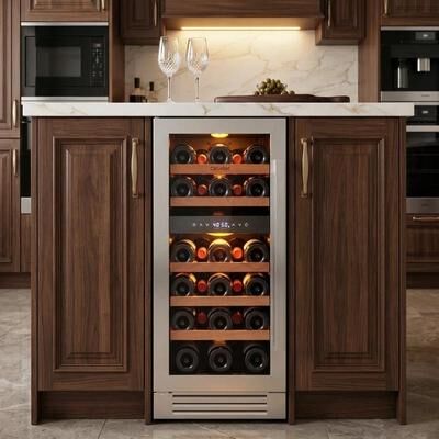 Ca'Lefort 15 inch 28 Bottle Built-in Dual Zone Wine Cooler Refrigerator