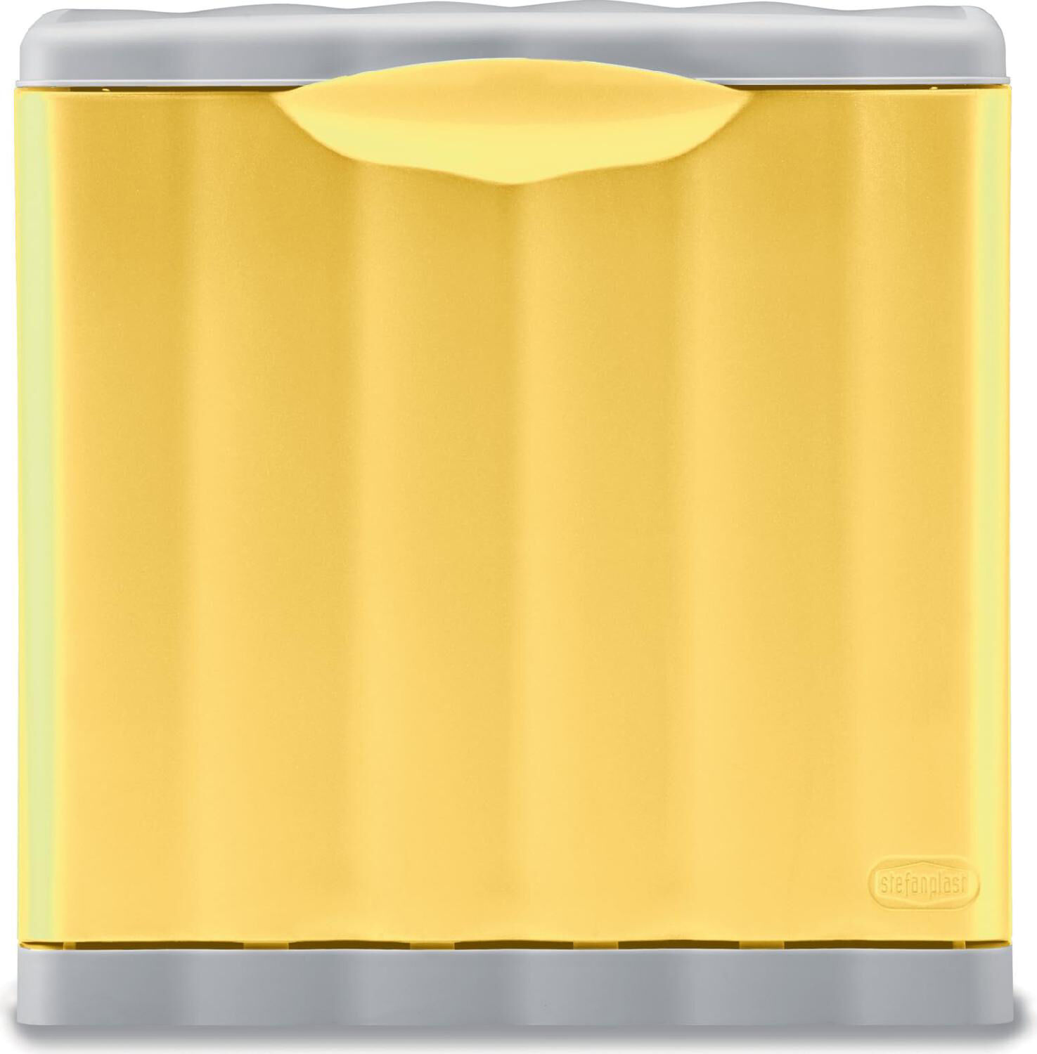 stefanplast 42551 Pattumiera Plastica 20 Litri Grigio/giallo - 42551