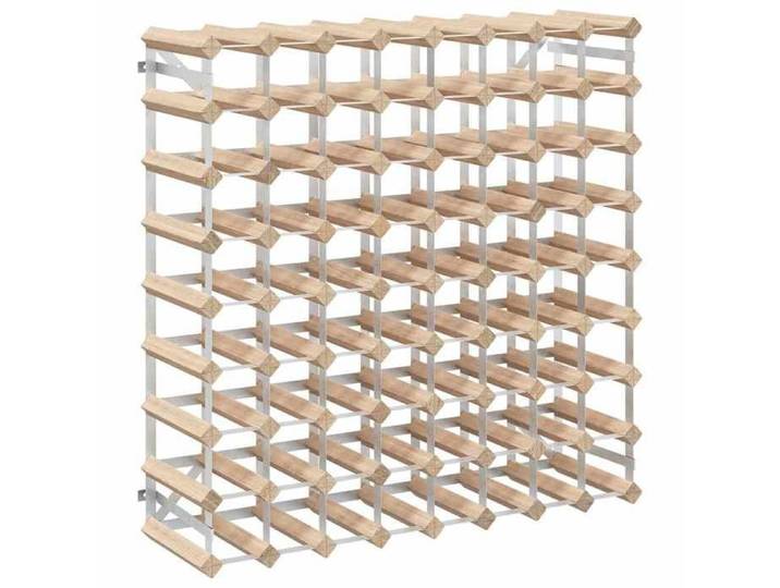 BEST-HOME Meuble rangement - UU - Casier à bouteilles pour 72 bouteilles Pinède solide HH10438