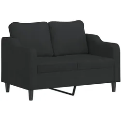 vidaXL 2-Sitzer-Sofa Schwarz 120 cm Stoff