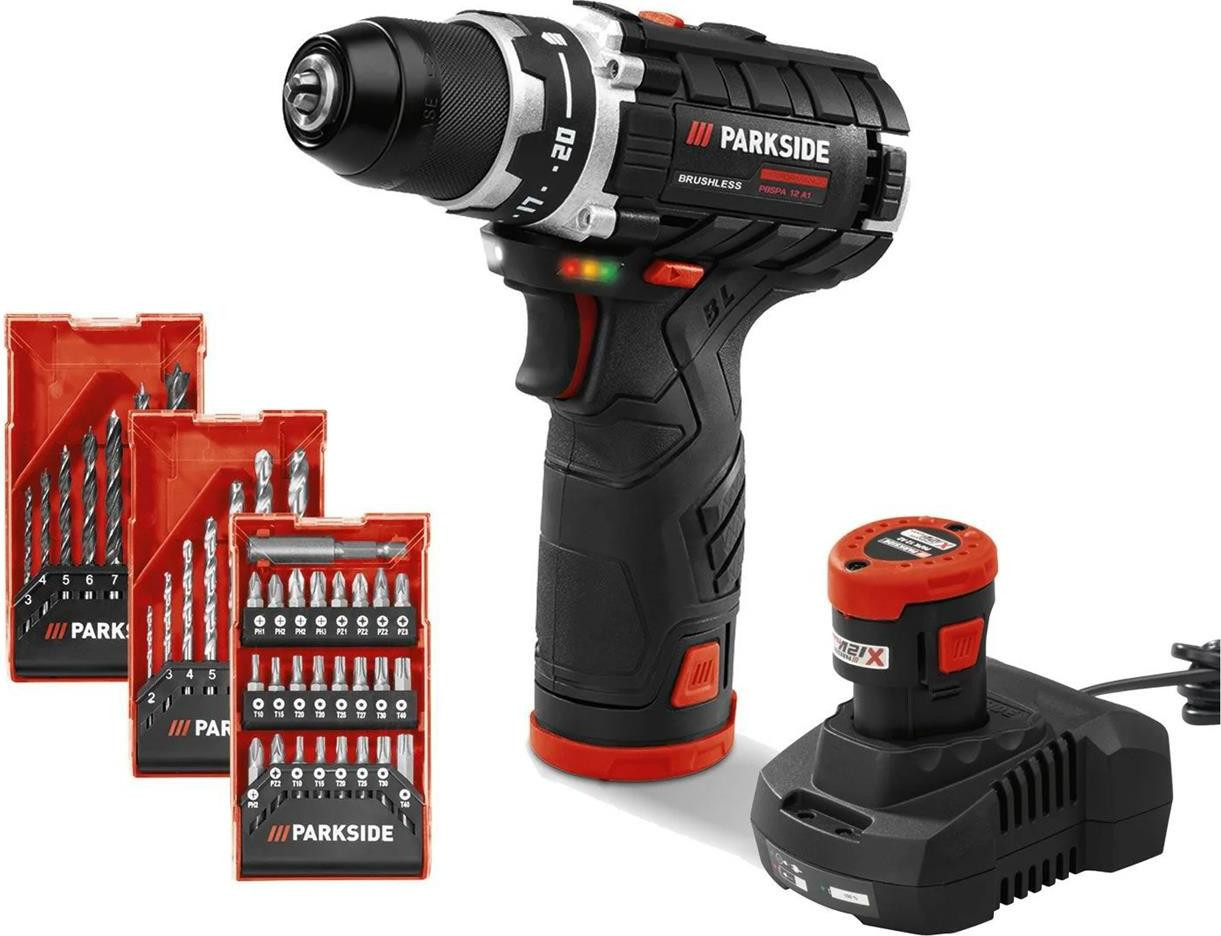 Parkside Performance 12V accuschroefboormachine set met 2 accu's en oplader