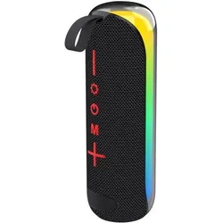 2GO Bluetooth Lautsprecher Acoustic Glow mit RGB-Lichtshow (4 h), Bluetooth Lautsprecher, Schwarz, Mehrfarbig