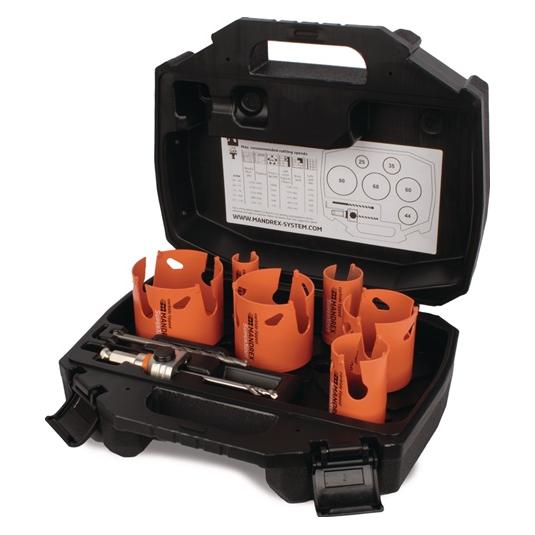 Magni Mehrzweck Lochsägen Set MXqs SuperXCut Elektriker D25,35,44,60,68,80mm Mandrex (74500407)