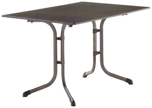 Sieger 3160-55 Bouelvard-Klapptisch vivodur 120x80 cm, eisengrau/Schieferoptik anthrazit